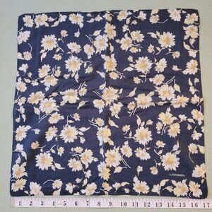 Vintage LANCEL Daisy Print (navy with white/yellow daisies)